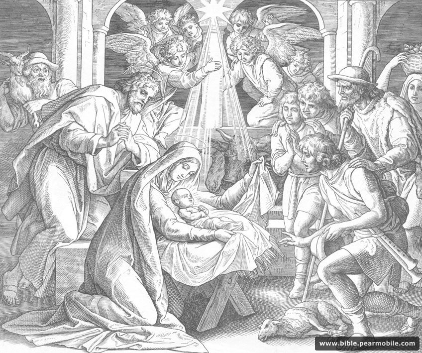 Lukas 2:16 - Jesus in the Manger
