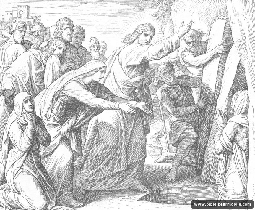 Jóhannesarguðspjall 11:41 - Jesus Calls to Lazarus