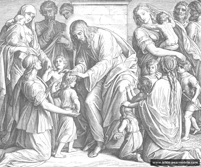 Evanjelium podľa Mareka 10:16 - Jesus Blesses the Children