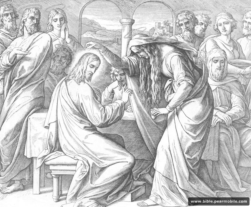 Matius 26:7 - Jesus Anointed at Bethany