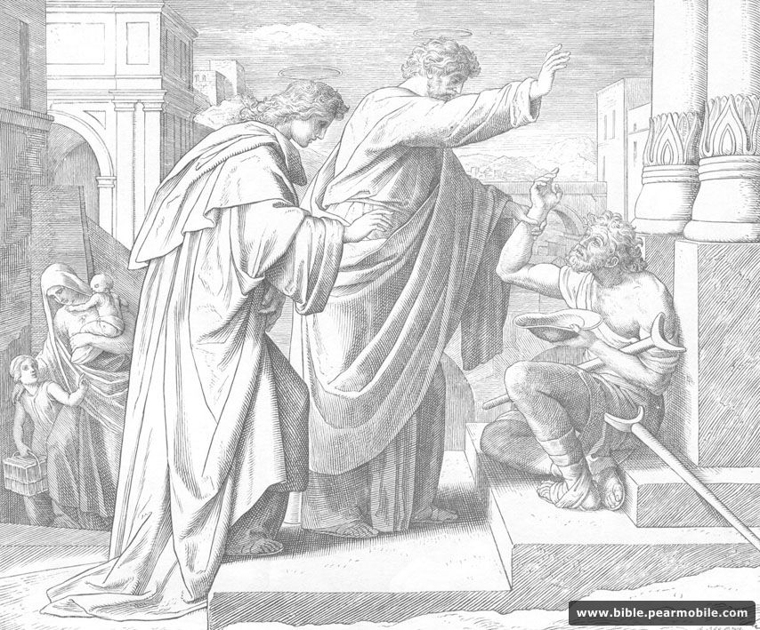 Apostelgeschichte 3:6 - Peter Heals Crippled Beggar